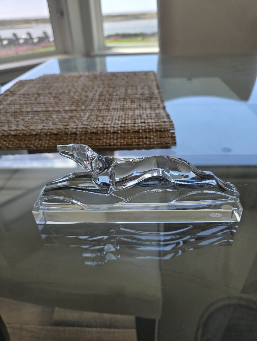 Baccarat Crystal Greyhound Dog Figurine Paperweight Made In France. Signed - Picture 2 of 9